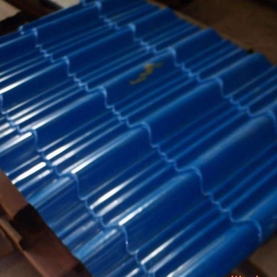 Le plat enduit de couleur de DX51D Z60 a galvanisé la décoration bleue de mur de tôle d'acier