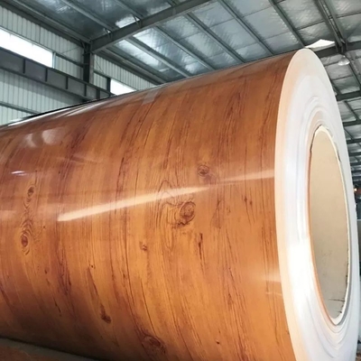 Le grain en bois a imprimé PPGI la bobine qu'en acier G550 a enduit la bobine d'une première couche de peinture galvanisée