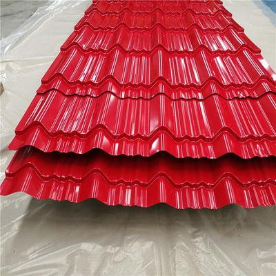 La feuille enduite galvanisée de plat de couleur a ridé le fer en acier de Gi couvrant 275g/㎡
