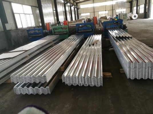 0.5 mm épaisseur tôles galvanisées ondulées 1220*2440 mm G550 SGCC tôle de toiture